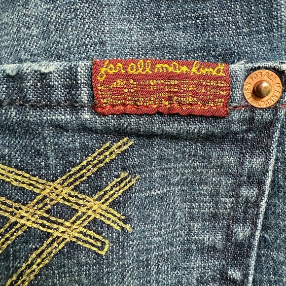 Vintage Y2K 7 for all Mankind Dojo Style Women's Blue Jeans - Picture 10 of 16